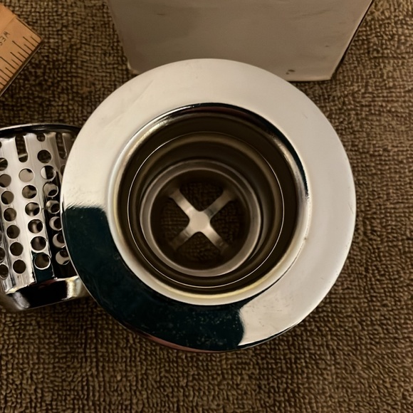 Bar sink strainer chrome plated over brass new unused weekend project - Picture 7 of 9